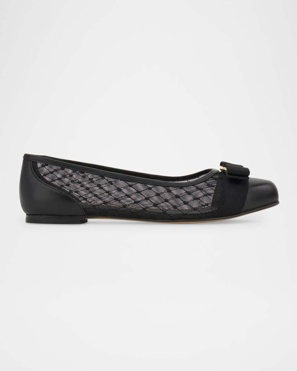 Varina Mesh Bow Ballerina Flats